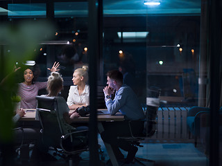 Image showing Multiethnic Business team using virtual reality headset