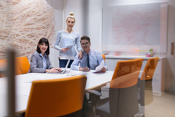 Image showing Business Team At A Meeting at modern office building