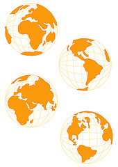 Image showing Wire Globe in Gold