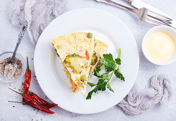 Image showing omelette with vegetables 