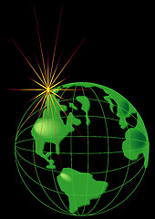 Image showing World and Star Wire Black-Am