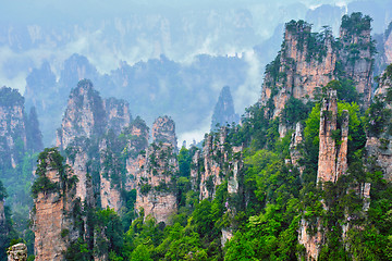 Image showing Zhangjiajie mountains, China