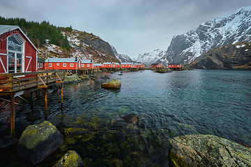 Image showing Nusfjord  fishing village in Norway