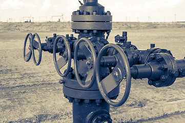 Image showing Wellhead with valve armature.