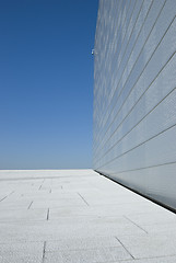 Image showing Wall and roof of new Opera House in Oslo