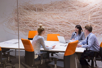 Image showing Business Team At A Meeting at modern office building