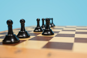 Image showing The chess board and game concept of business ideas and competition.