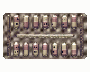 Image showing Vintage looking Pill picture