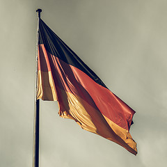 Image showing Vintage looking German flag