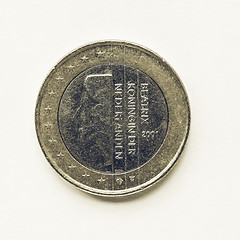 Image showing Vintage Dutch 1 Euro coin