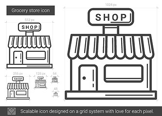 Image showing Grocery store line icon.