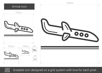 Image showing Arrival line icon.