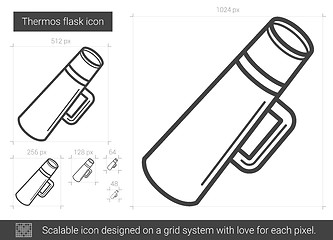 Image showing Thermos flask line icon.