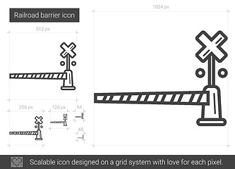 Image showing Railroad barrier line icon.