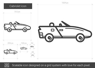 Image showing Cabriolet line icon.