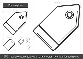 Image showing Price tag line icon.