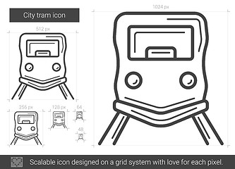 Image showing City tram line icon.