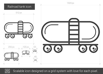 Image showing Railroad tank line icon.