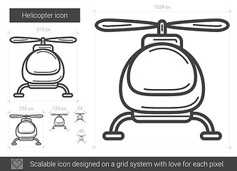 Image showing Helicopter line icon.