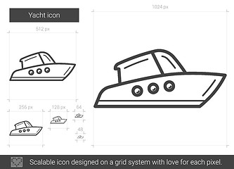 Image showing Yacht line icon.