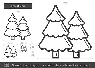 Image showing Forest line icon.