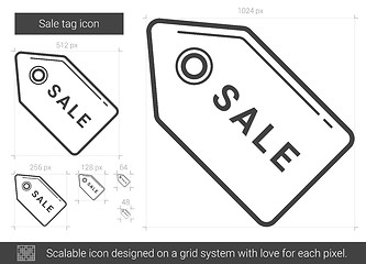 Image showing Sale tag line icon.