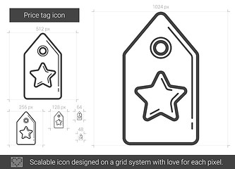 Image showing Price tag line icon.