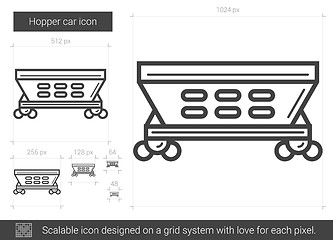 Image showing Hopper car line icon.