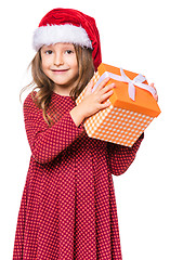 Image showing Portrait of little Christmas girl