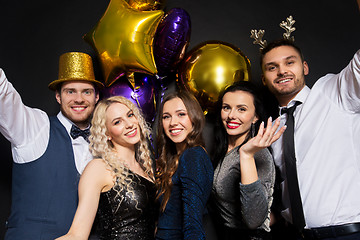 Image showing friends at christmas or new year party