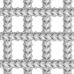 Image showing Lattice from metallic twig of armature.Vector illustration