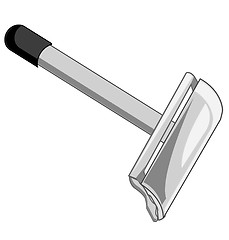 Image showing Tool for shaving on white background is insulated