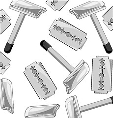 Image showing Decorative pattern from tool for shaving and blades