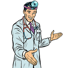 Image showing doctor therapist surgeon handshake