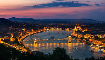 Image showing Aerial view of Budapest