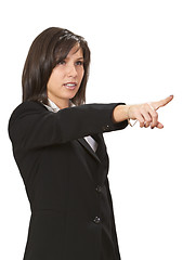 Image showing Businesswoman pointing her finger