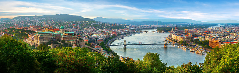 Image showing Panoramic view on Budapest