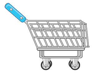 Image showing Shopping cart isolated on white background.Vector illustration