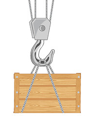 Image showing Box on hook of the tap bolted rope