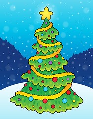 Image showing Christmas tree theme 8