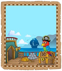 Image showing Pirate ship deck topic parchment 6