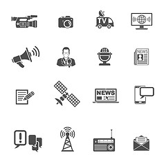 Image showing Media and News Icons Set