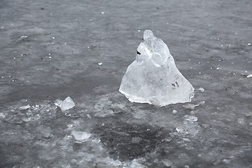 Image showing Piece of ice on a lake