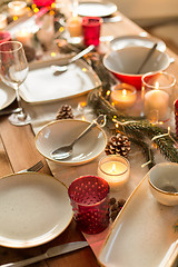 Image showing table served and decorated for christmas dinner