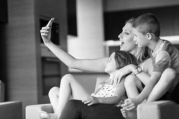 Image showing Family having fun at home