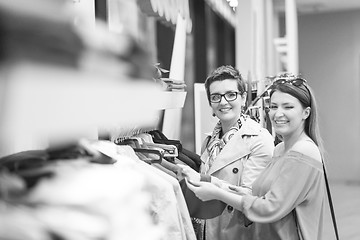 Image showing best friend shopping in big mall