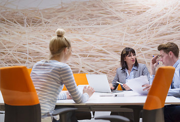 Image showing Business Team At A Meeting at modern office building