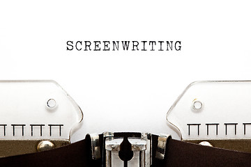 Image showing Screenwriting Vintage Typewriter Concept