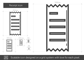 Image showing Receipt line icon.