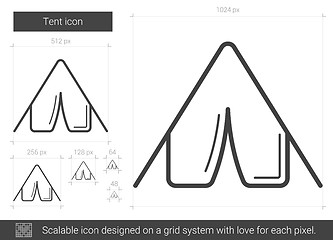 Image showing Tent line icon.